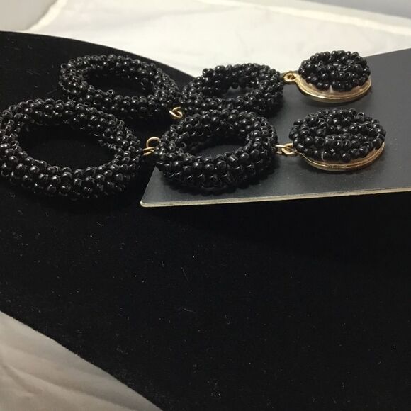 BaubleBar Capella Beaded Triple Hoop Drop (G1) - Picture 3 of 5